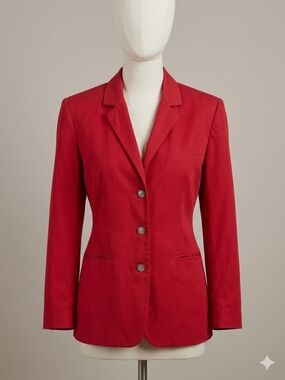Vintage GAP Red Tailored Single-Breasted Blazer Pre-owned Size M